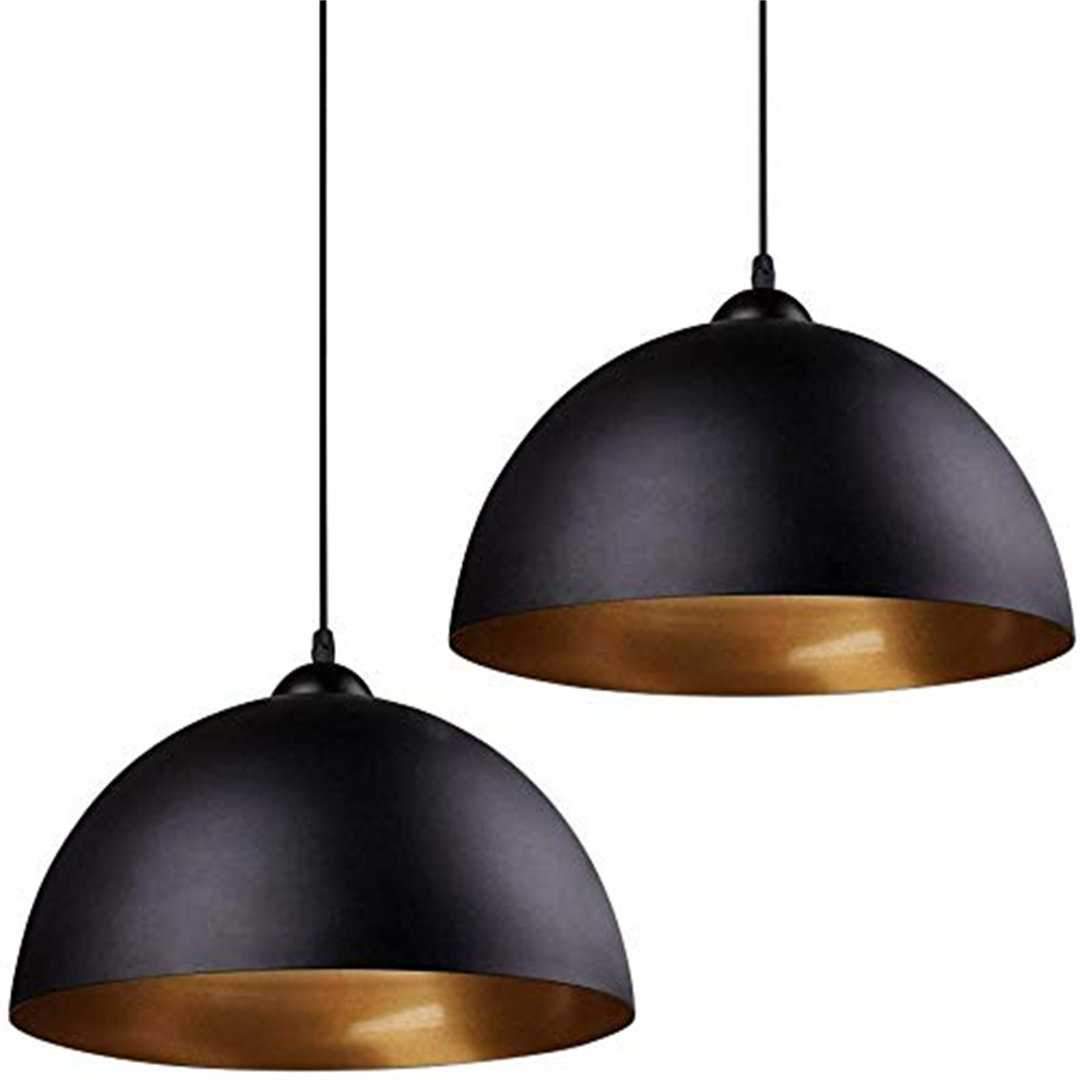 Modern Industrielle Pendelleuchte-2 X Vintage Hängeleuchte Breite Lampe Kronleuchter Aus Eisen Hängelampe E27 Lampenfass...