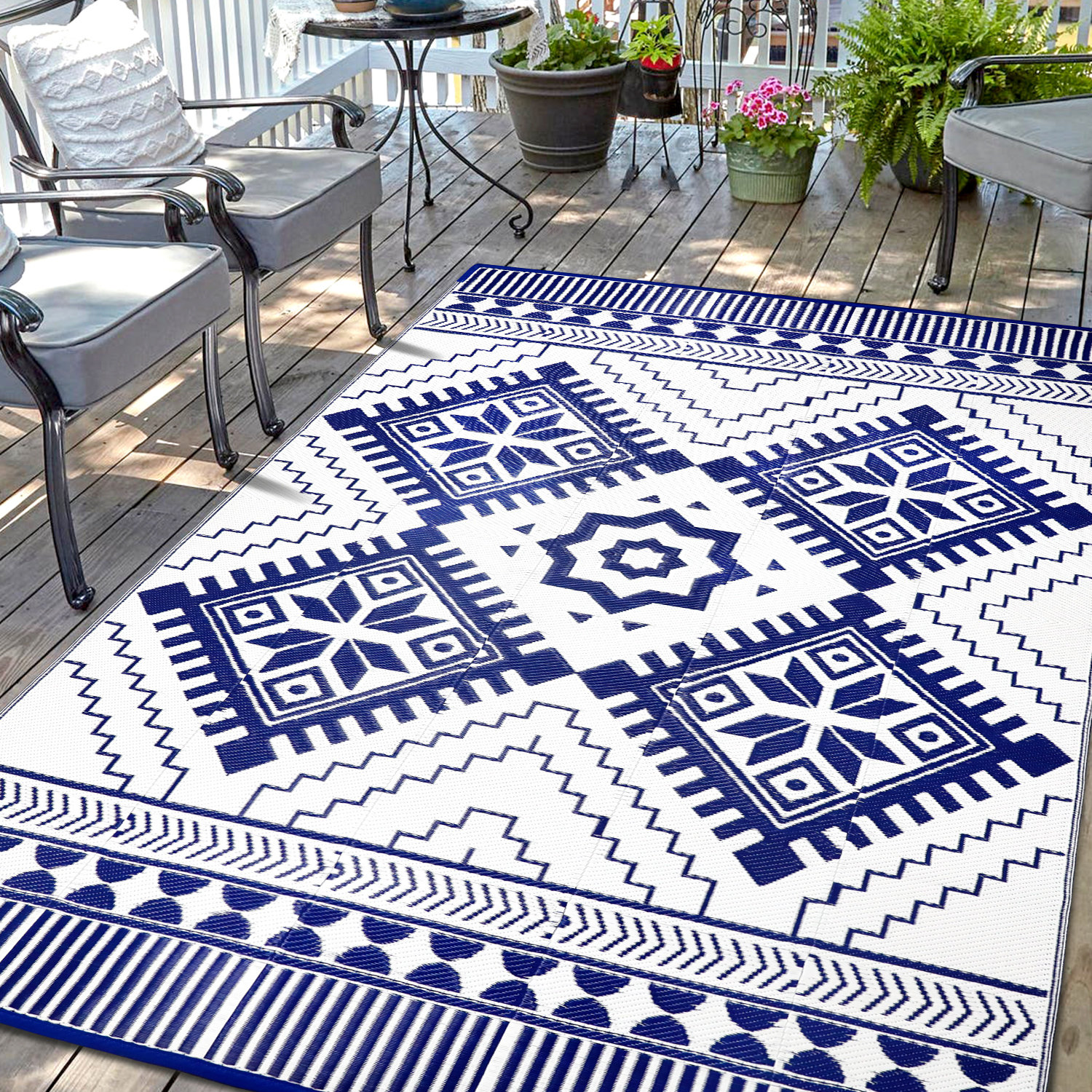 Union Rustic Ilana Ikat Outdoor Rug Wayfair