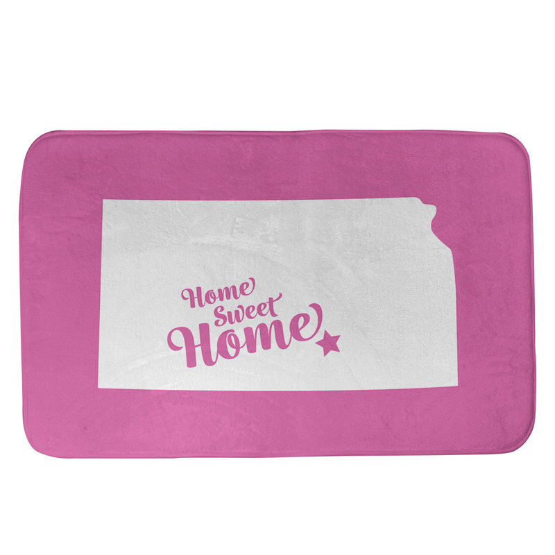 Tapis pour salle de bain wichita doux, l 21 po x L 34 po, Rose