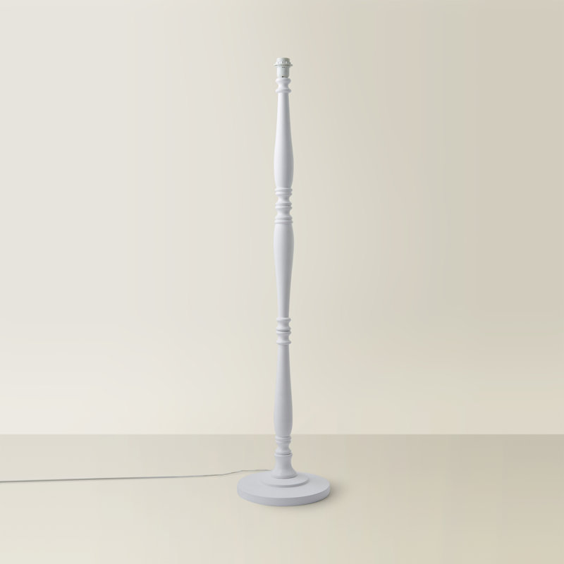 Arialdo 132cm Traditional Floor Lamp, Matte White