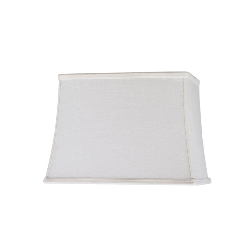 Abat-jour rectangulaire en lin blanc cassé H 10 "(araignée)