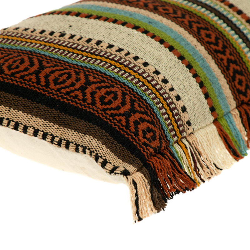 Woody Transitional Brown Throw Pillow