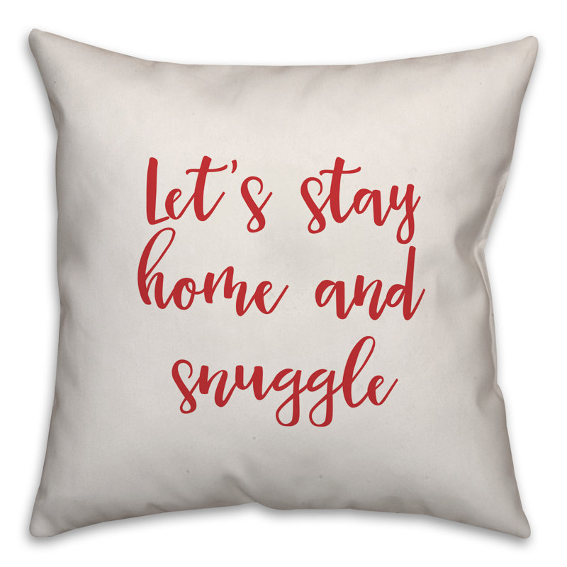 Throw Pillow, White/Red, Throw Pillow