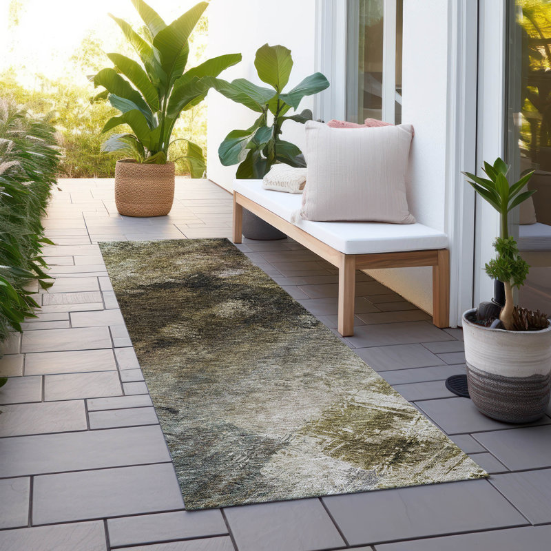Tapis intérieur / extérieur Fayme, Tapis de couloir 2 pi 3 po x 7 pi 6 po