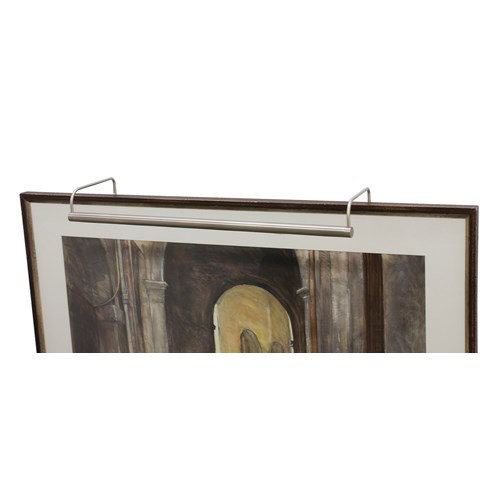 Applique pour tableau 2 lumières Slim-Line, Nickel satiné, H 7,5 po x l 84 po x P 8 po