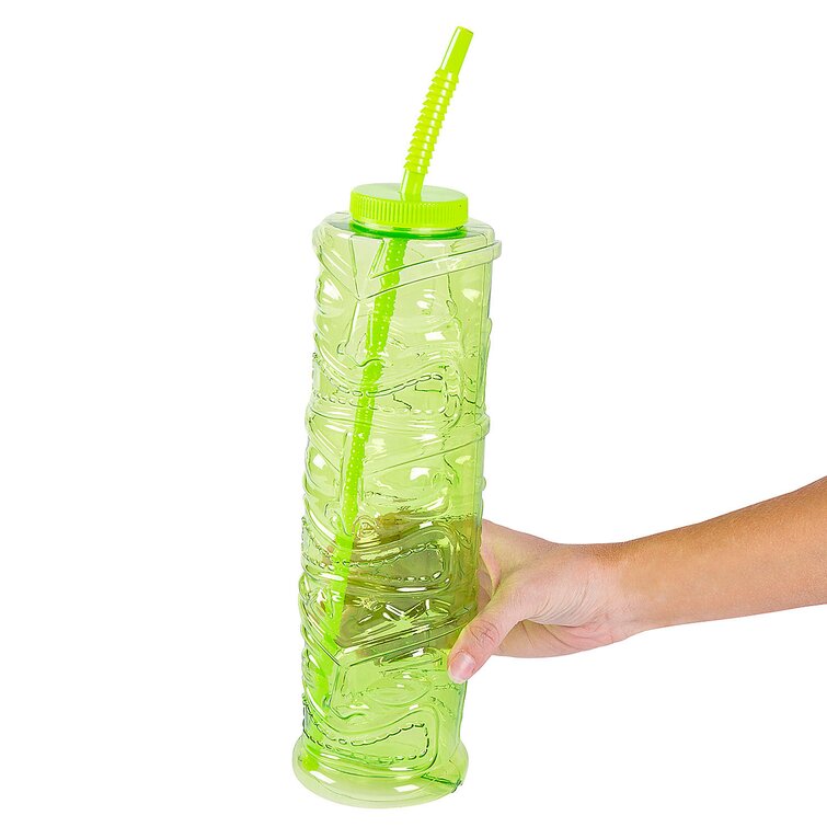 Luau BPA-Free Plastic Cups with Lids & Straws - 3 Ct. | Oriental Trading