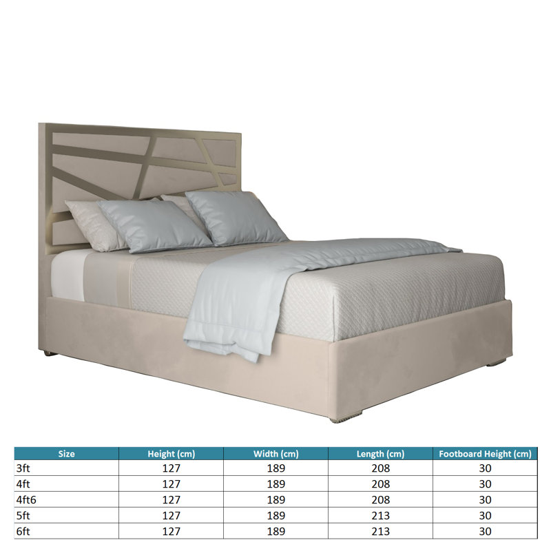 Anatolie Upholstered Bed, Single (3'), Beige