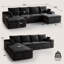 Canapé modulaire modulaire avec design compressé | Velours côtelé | Style minimaliste pour le salon et la chambre à coucher