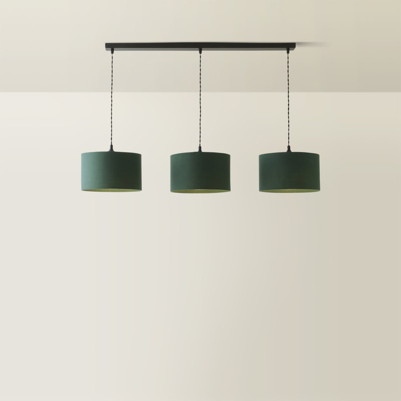Albeiro 3 - Light Pendant, Green, Yes, Matte Black
