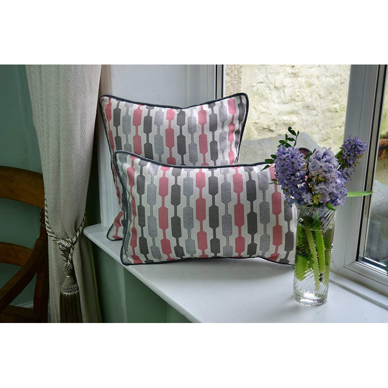 Ephraim Geometric Filled Fabric Draught Excluder, Pink