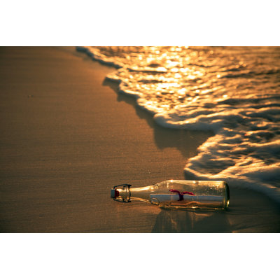 Message In A Bottle by Jeremy Edwards - No Frame Print on Canvas