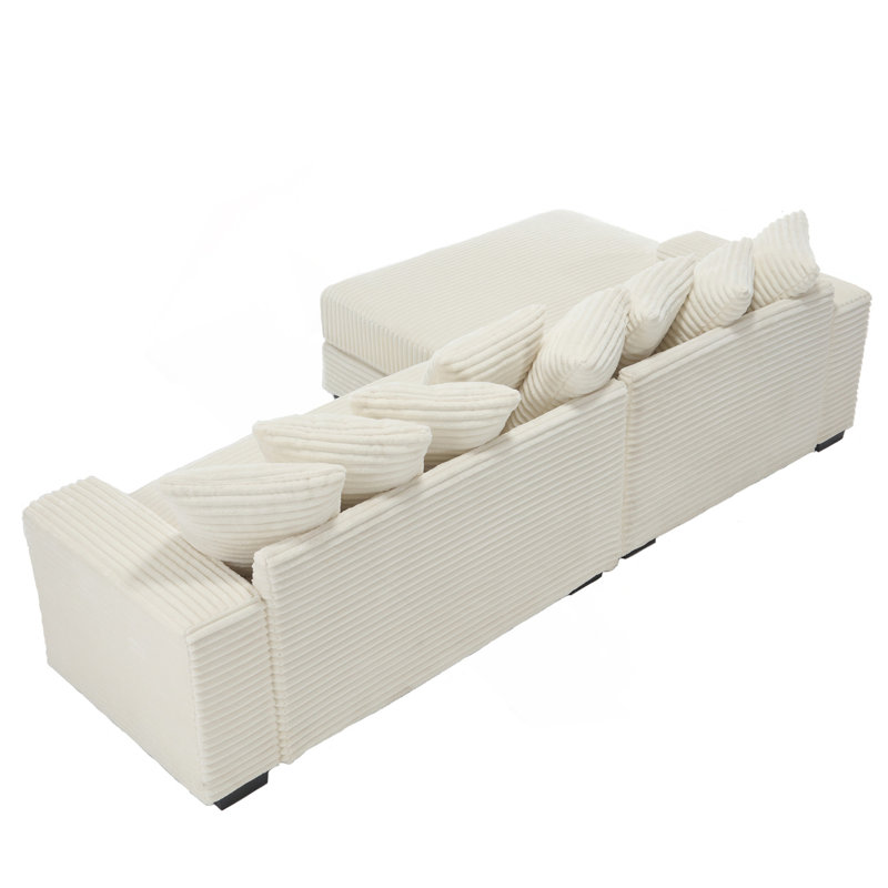 Couches surdimensionnées deux pièces, Vert, Orienté à gauche (vu de face)