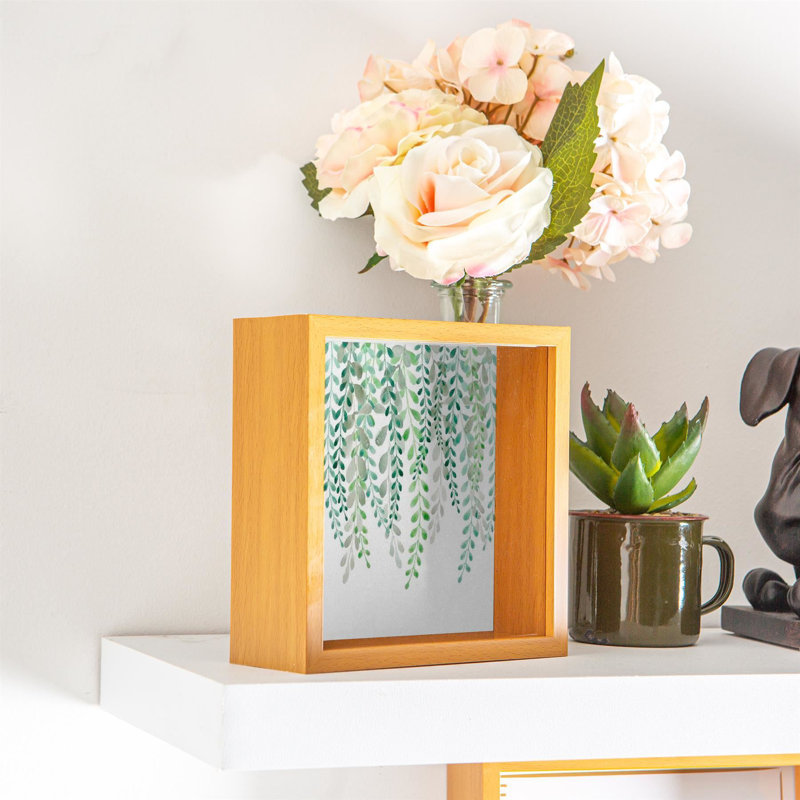 Nicola Spring - 3D Deep Box Photo Frame, 13cm x 13 cm, Light Wood