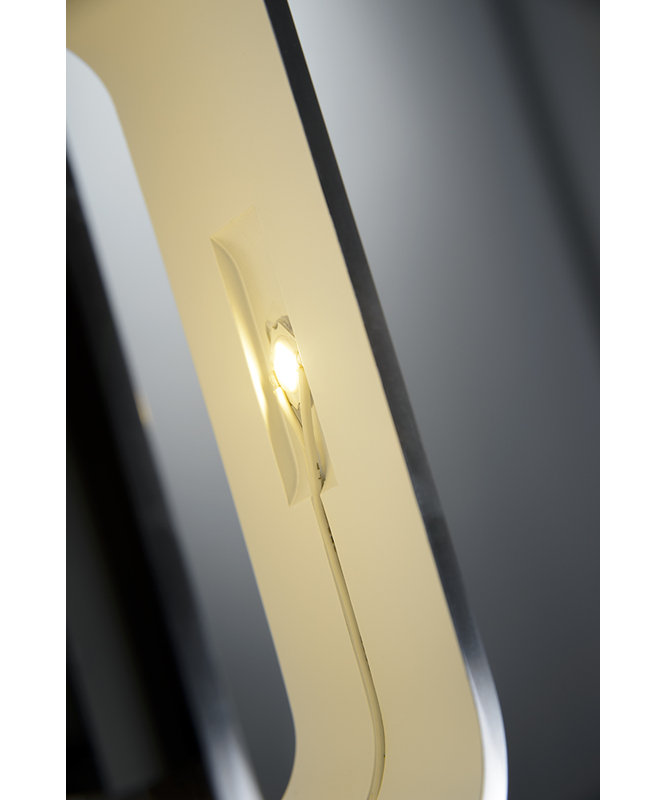 Plafonnier encastré 1 lumière Eclipse, Chrome brossé