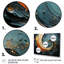 Orange bleu sarcelle abstrait, spirales II-312076276-312076272
