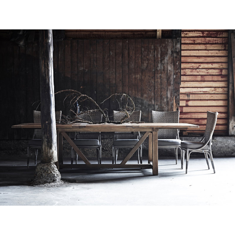 Reclaimed Teak Classic Extension Dining Table in Natural Brown