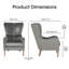 Fauteuil d'appoint à oreilles Elle Decor-31181966