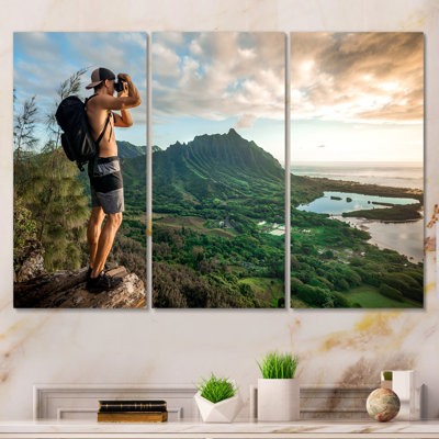 " Trails Hiking Photo II " 3 Piece Art Mixed Media Print