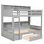 Twin Size Bunk Bed With Drawer And Shelf - Modern Home Essential Living