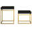 Macy 20"W 2-Piece Solid Mango Wood Nesting Table Set with Metal Frame
