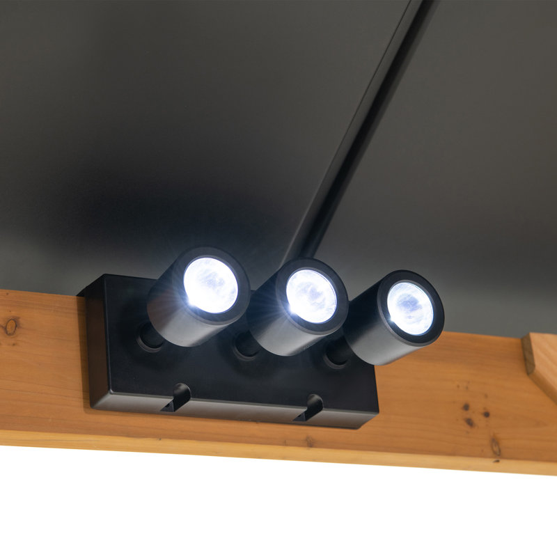 Projecteur de plafond à DEL réglable Sunjoy à piles avec éclairage d'inclinaison à angle incliné 9 W avec fixation magnétique