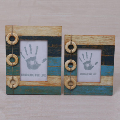 Onna Black Wood Matte Floater Picture Frame - Set of 2