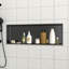 Niche de douche en acier inoxydable 37 po x 13 po, noir bronze-359297852
