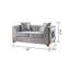 Causeuse en argent de style moderne Velencia-763662819
