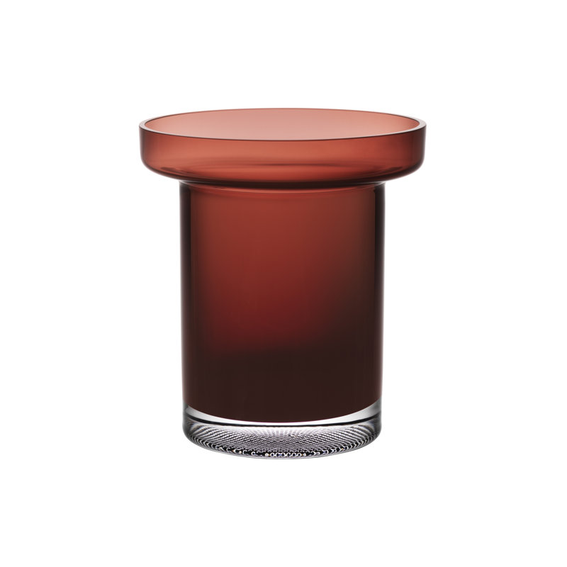 Limelight Crystal Table Vase, Burgundy