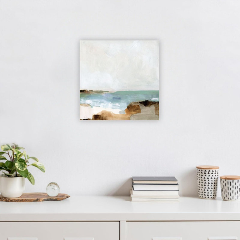 «Blue Ocean Sigh», impression sur toile, art mural moderne de 24 po x 24 po