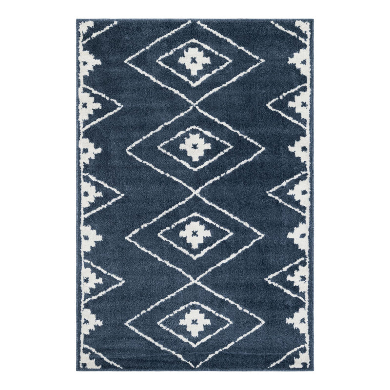 Latitude Run® Vefsna Nikolis Rug Blue, Rectangle 4'1" x 6'1"