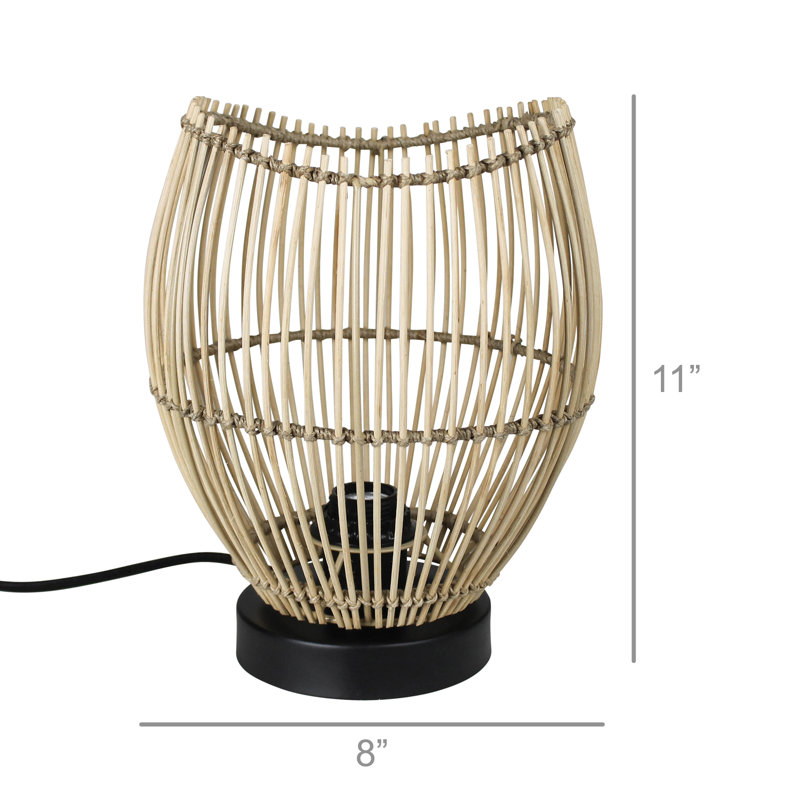 Lampe de table en rotin Amaliya