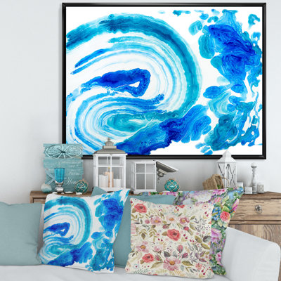 «Blue and White Ink Cloud Explosion», peinture sur toile