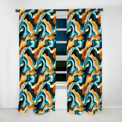 Tribal Essence Paisley Feather I - Rideau floral - Rideau floral obscurcissant - 1 panneaux