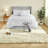Elegant White Bedding Sets, Polyester Tufted Design For Cozy Bedrooms