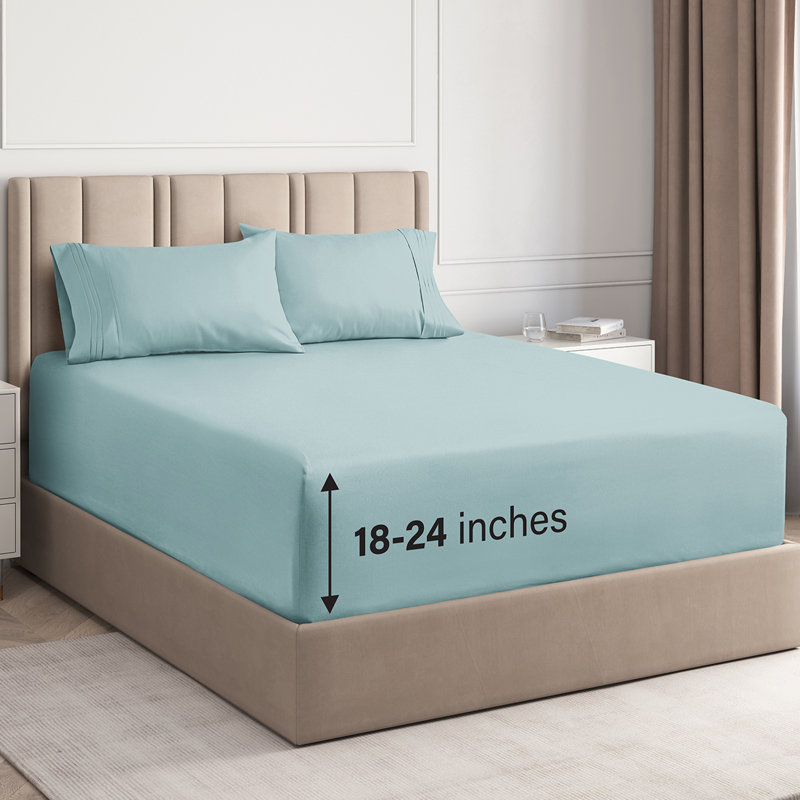 Full Deep Pocket Brown Microfiber Sheet Set