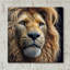 «Lion Portrait» par Rey Klimt, art mural en verre acrylique-937413878