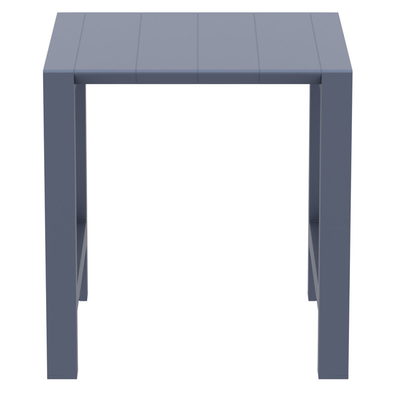 Table de bar extensible en plastique Farrah, Gris foncé
