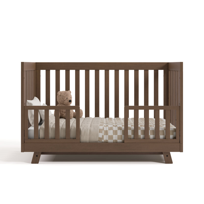 Lit de bébé convertible 3-en-1 Beckett, Noisette, Lit à barreaux