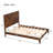 Senorita Mid-Century Modern Platform Bed Wood Slat Support With No Box Spring Needed-1259467666