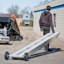 Rampe de chargement en aluminium robuste avec essieu et roue de 20 po de largeur, capacité de 220 lb