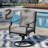 8-Person Patio Dining Set With Sling And Swivel Chairs With Cushions