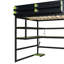 Wood Loft Bed with Desk,Side storage rack,Multi-storage Shelves and RGB Light-2091062615-2091062600