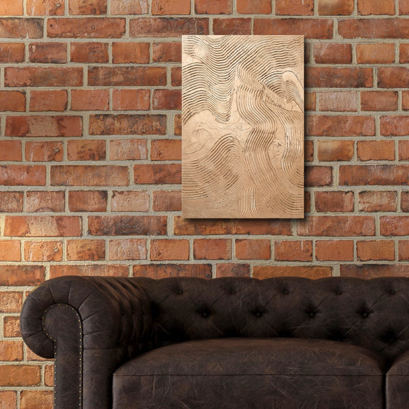  «Metallic - Copper» par Design Fabrikken, art mural en verre acrylique, H 24 po x l 16 po