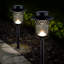 3C0A3233FE9E44578942CE7BEA8A5EA7 Lampe de jardin et d'allée en acier inoxydable noir - lot de 2