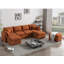 Canapé modulaire rembourré en U avec repose-pieds 6 pièces-1796246313