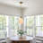 1-Light Brass Ceramic Pendant Light