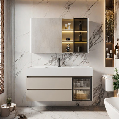 Modern simple light luxury style bathroom cabinet