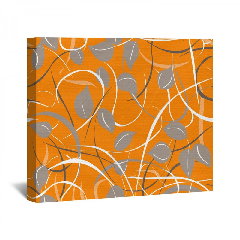 Floral sur toile, H 11 po x l 14 po x P 3 po