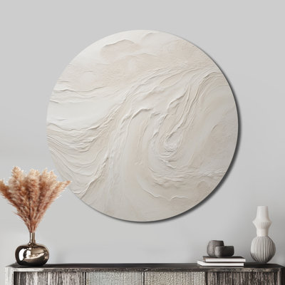 Clate - Beach Round Metal Art
